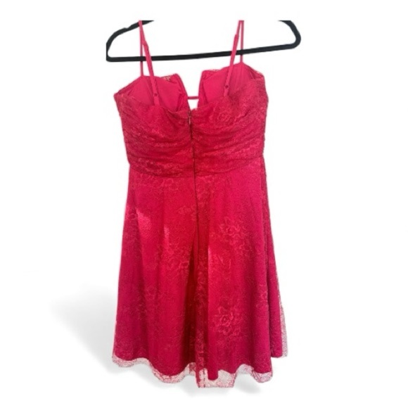 Layered With Love Scarlet Lace Mini Red Dress Size S - Picture 10 of 10